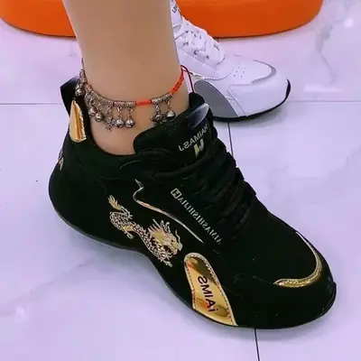 Image de Baskets Femmes Cuir Respirantes Été 2024