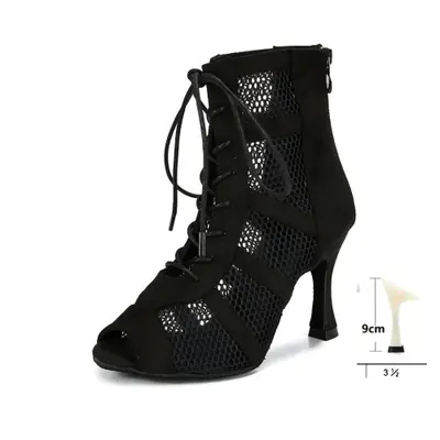Image de Bottes de Danse Latine Noires à Talons Hauts