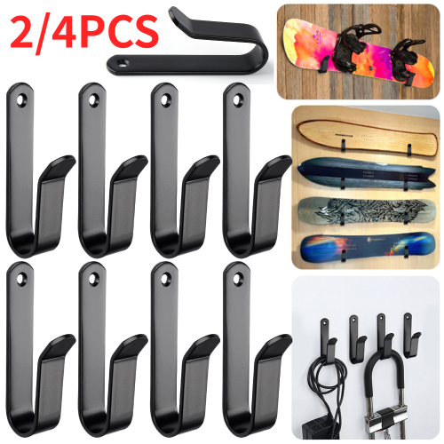 Imagen de Soporte de Pared para Snowboard de Acero Sólido - Estante de Exhibición y Almacenamiento para Hogar, Habitación y Garaje (2-4 Piezas)
