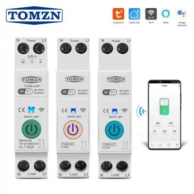 Image de Interrupteur intelligent WiFi avec compteur d'énergie et protection