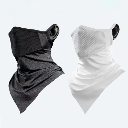 Imagen de Máscara de Verano para Hombre con Protección UV, Pañuelo Facial Transpirable de Seda Helada para Ciclismo y Actividades al Aire Libre