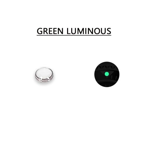 Zdjęcie Białe koraliki Niebiesko-zielona świecąca rurka Bezel zegarka Wkładka 12-godzinna Lume Pearl Dot Mod Części zamienne Akcesoria