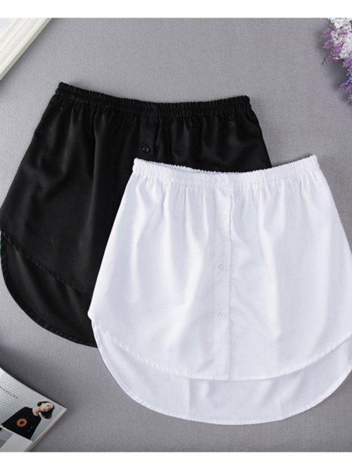 Imagen de Minifalda de Algodón con Dobladillo Falso para Mujer