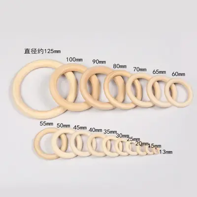 Image de Cerceaux en Bois pour Macramé et Artisanat