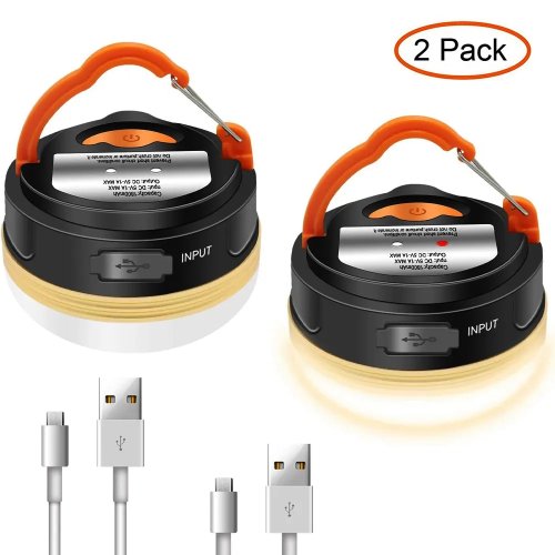 Bild von Tragbare LED-Campinglampe mit 10 W Leistung und integrierter 1800 mAh Akku – USB-aufladbar, hängendes Zeltlicht für Outdoor-Aktivitäten und nächtliche Wandertouren