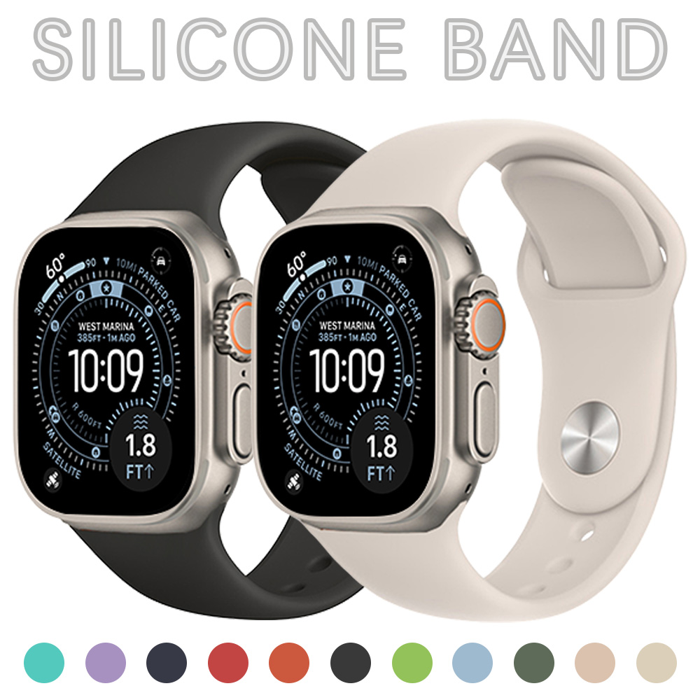 Image of Silicone Band for Apple Watch Straps 40 mm 49mm 44 mm 45mm 46mm 42mm 41mm Sports Bracelet iWatch Series 11 10 9 8 7 SE Ultra 3/2