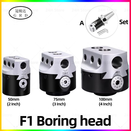 Image of GRD GDR F1 Boring head 50mm 75mm 100mm MT2 MT3 MT4 C20 C25 R8 BT30 BT40 BT50 NT30 NT40 SK40 F1 Boring tool holder bracket tools