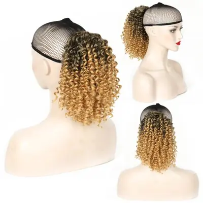 Image de Extension de queue de cheval afro courte bouclée