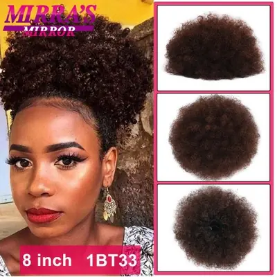 Image de Chignon Afro Bouffé 10 Pouces - Extension Synthétique