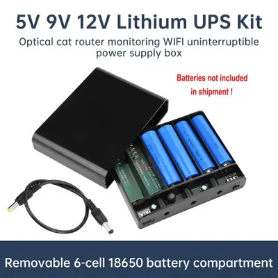 Image de Batterie UPS 5V/9V/12V - Alimentation Continue pour Routeur, Modem & Téléphone