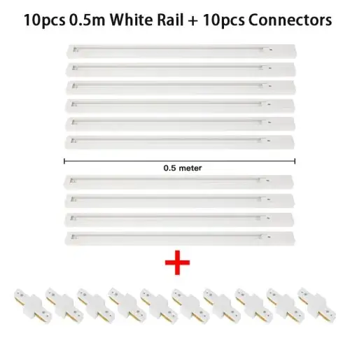 10 pcs 0,5 m blanc