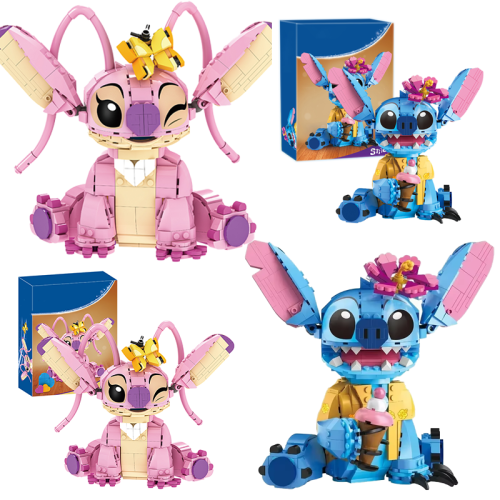 Bild von Neue Stitch Angel CP Bausteine 2025 – Großes Cartoon-Spielzeug mit beweglichen Ohren, Kinder-Montageset als Geschenk für Jungen und Mädchen zum Geburtstag