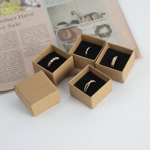 Afbeelding van Kraftpapier Sieraden Doosjes - 10-Pack Bruin