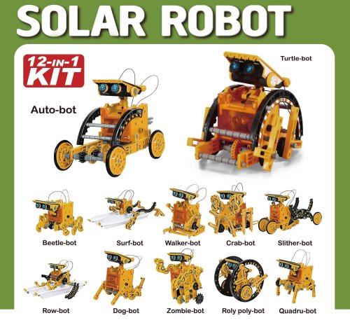 Imagen de Experimento científico 12 en 1, Robot Solar de juguete DIY, herramienta de aprendizaje alimentada po...