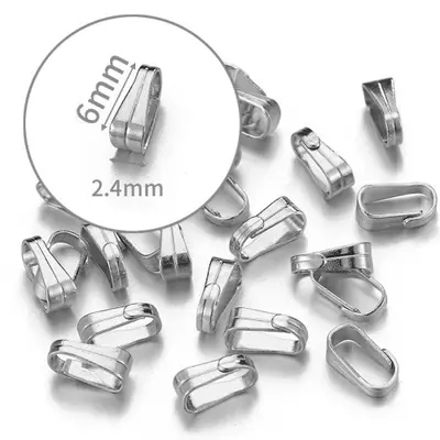 Image de Fermoirs à Boucle en Acier Inoxydable - 50 Pièces