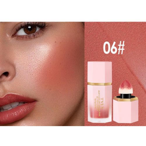 Zdjęcie TVLV 4 Color Matte Liquid Blush Łatwy w aplikacji, trwały, wodoodporny róż do policzków z gąbką i pędzelkiem