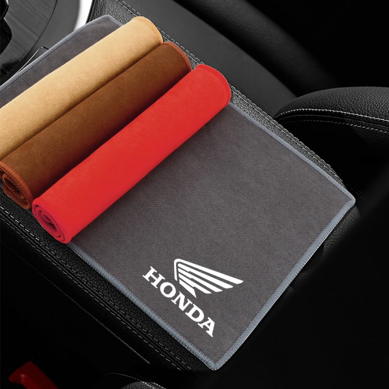 Image of Eco-Friendly Suede & Microfiber Motorcycle Cleaning Towel – Premium Soft Wash Cloth for Honda CB400, CB650F, CBF, CBR250RR, CRF, SH300, NC750
