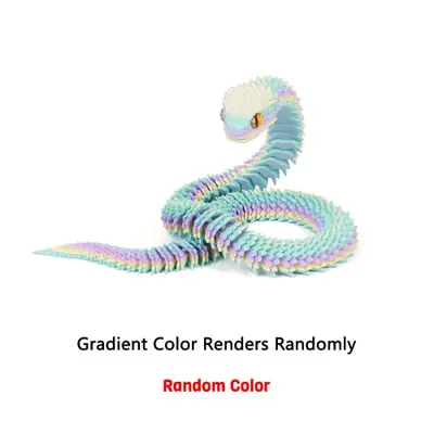 Serpent 3D Réaliste - Jouet Anti-Stress Articulé