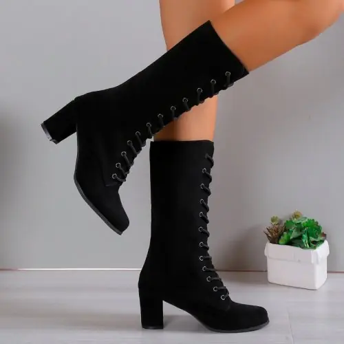 Image de Bottes Hiver Femme - Talons Épais & Confortables