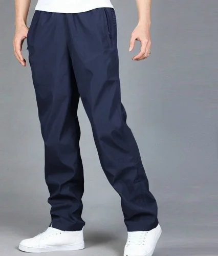 Afbeelding van Herenbroek Joggingbroek Sneldrogend Ademende broek Lentesportbroek Elastische taille Rechte wijde joggingbroek Hardlooptrainingspak Heren