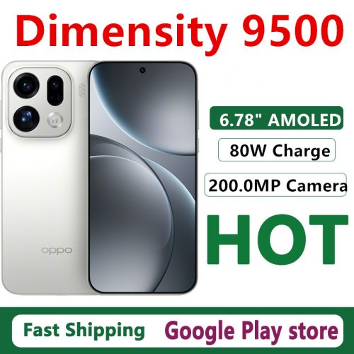 Image of Oppo Find X9 Pro Smartphone with 6.78-inch AMOLED Display, 200MP Camera, IP69 Waterproof Rating, Wireless Charging, and 7500mAh Battery Powered by Dimensity 9500 Chipset