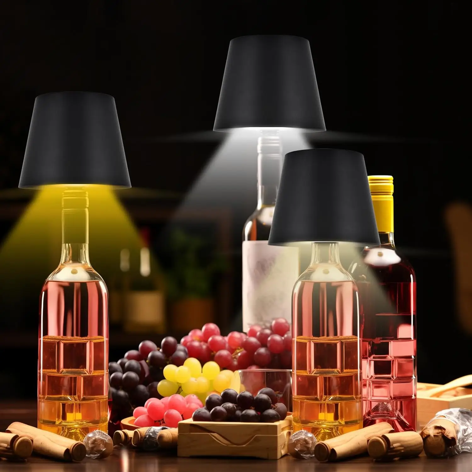 Image de Lampe de Table Design en Bouteille - Éclairage Tactile 3 Couleurs