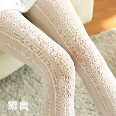 Image de Collants dentelle coton tricoté femme Lolita
