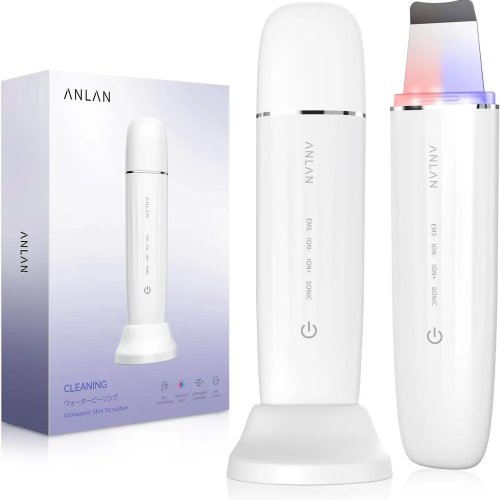Imagen de ANLAN Depurador de piel ultrasónico Peeling Facial Ultrasónico Lifting facial EMS Cuidado de la piel...