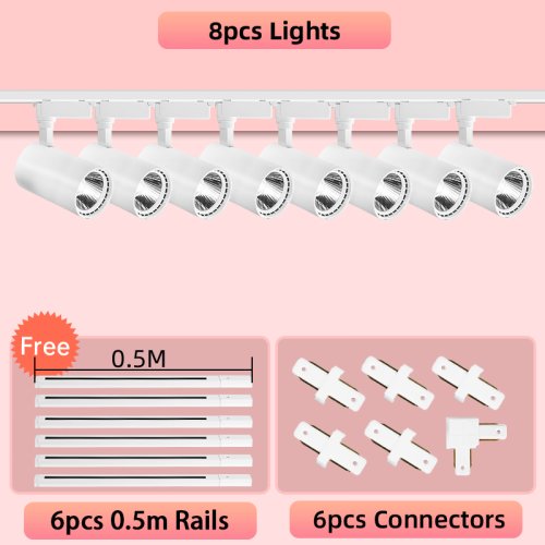 Set of 8pcs White