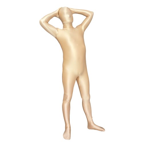 Zdjęcie Elegancki, jednoczęściowy kombinezon zentai dla kobiet i mężczyzn – czarny, różowy, zielony, szary, biały, błyszczący, wykonany z elastycznego spandexu z zamkiem na plecach