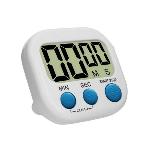 Immagine di Timer da Cucina Digitale con Display LCD, Conto alla Rovescia Grande, Allarme Forte e Superficie Magnetica - Accessorio Trasparente per Cucina Moderna