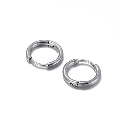 Image de Boucles d'oreilles dorées en acier inoxydable - Lot de 10