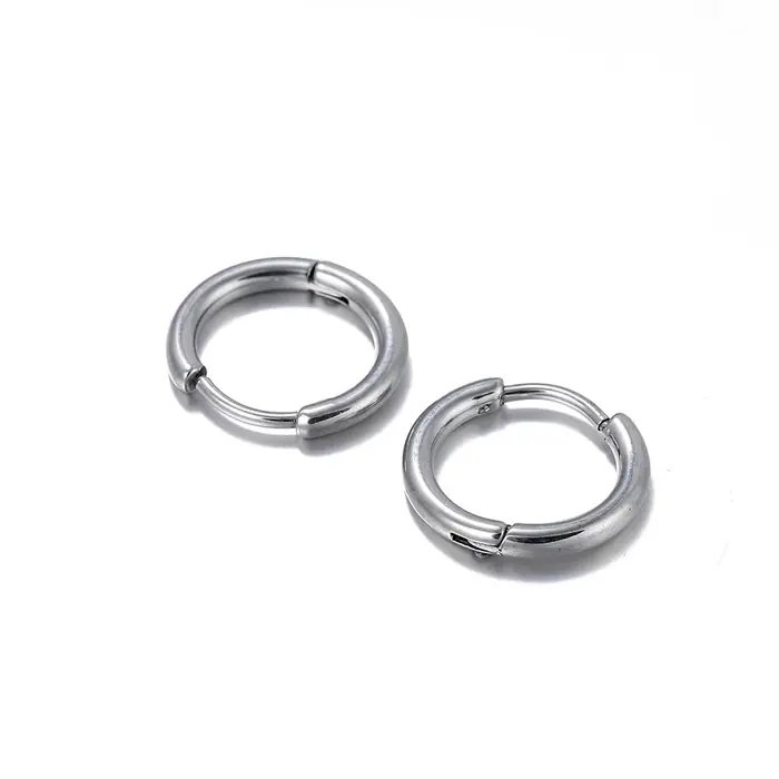 Image de Boucles d'oreilles dorées en acier inoxydable - Lot de 10