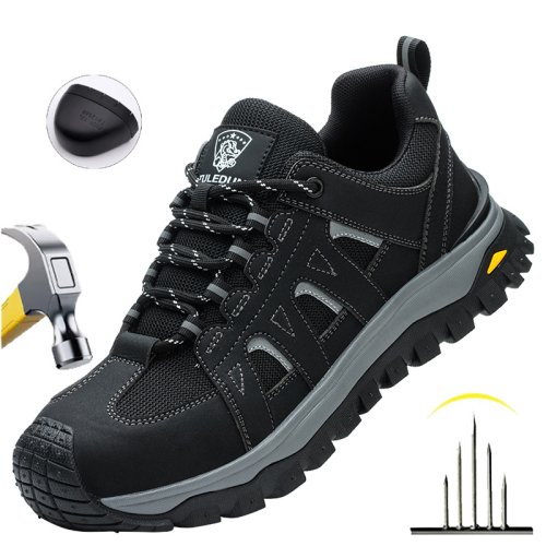 Imagen de Botas de Trabajo para Hombre con Puntera de Acero, Zapatillas Antigolpes y Antipinchazos, Zapatos de Seguridad Transpirables para Deportes al Aire Libre e Industria