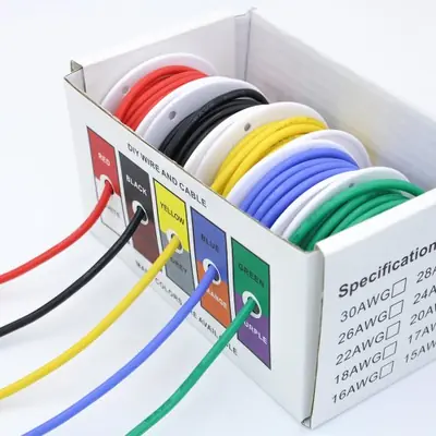 Image de Kit Câbles Silicone Souple 5 Couleurs - 18 à 30 AWG