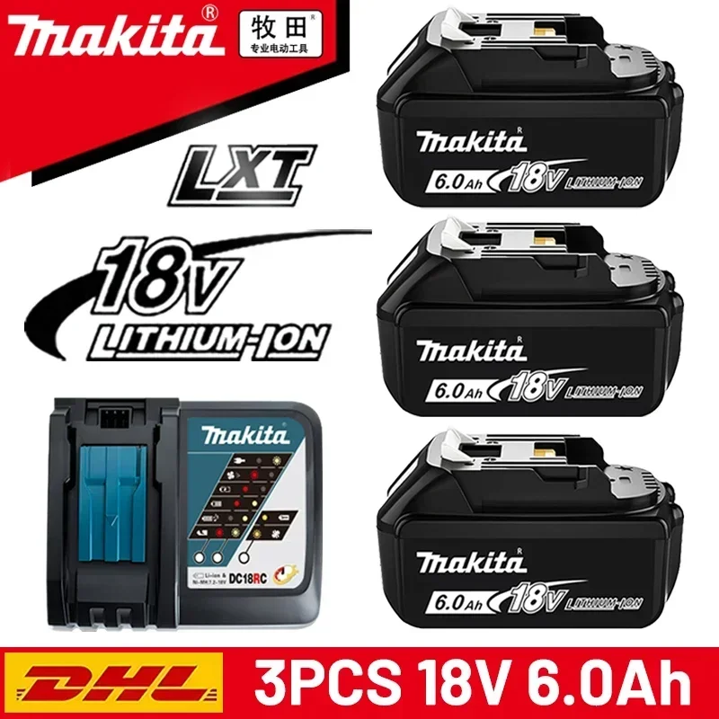 Image de Batterie Li-Ion 18V Makita - 6Ah & 5Ah Compatible BL1840, BL1830B, BL1850B
