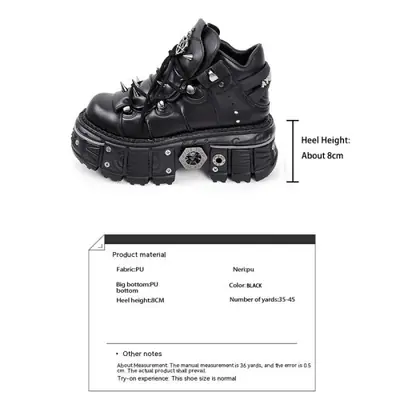 Image de Bottines Gothiques Rock à Plateforme Métallique