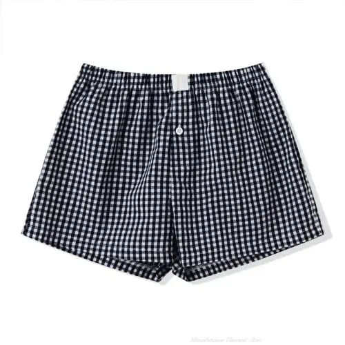 Image de Shorts de Pyjama Y2K à Carreaux pour Femme