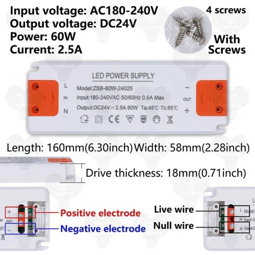 DC24V 60W 2,5A