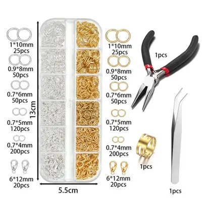 Image de Kit Bijoux 930 Pièces - Création de Bracelets & Colliers