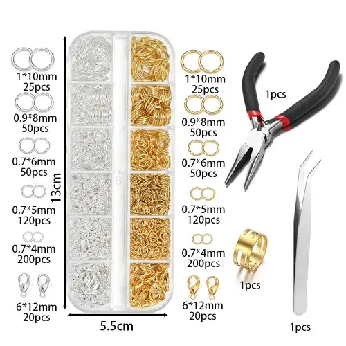 Image de Kit Bijoux 930 Pièces - Création de Bracelets & Colliers