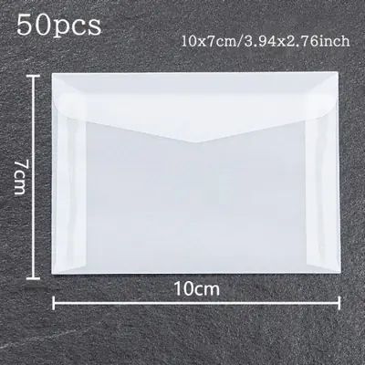 Image de Enveloppes Translucides Vierges - Lot de 50