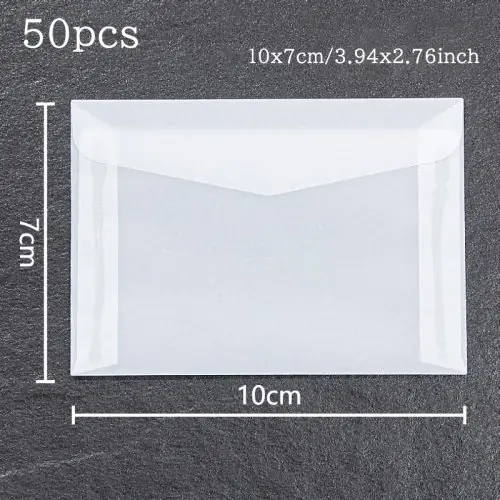Image de Enveloppes Translucides Vierges - Lot de 50