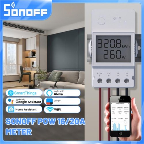 Imagen de Sonoff Pow - Interruptor Inteligente con Medición de Potencia