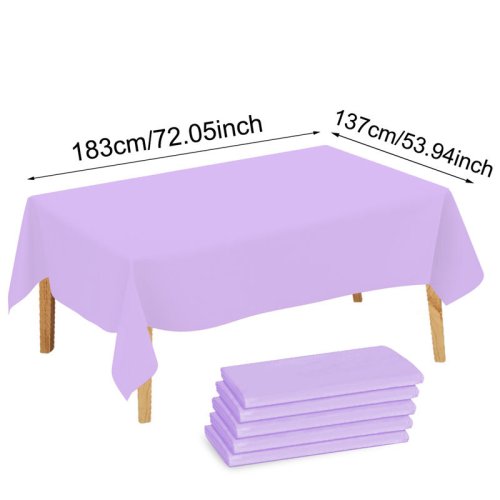 Afbeelding van 1/5 stuks multi effen kleur wegwerp plastic tafelkleed 137×183cm rechthoek tafelkleed voor verjaardag bruiloft evenementen feestdecor