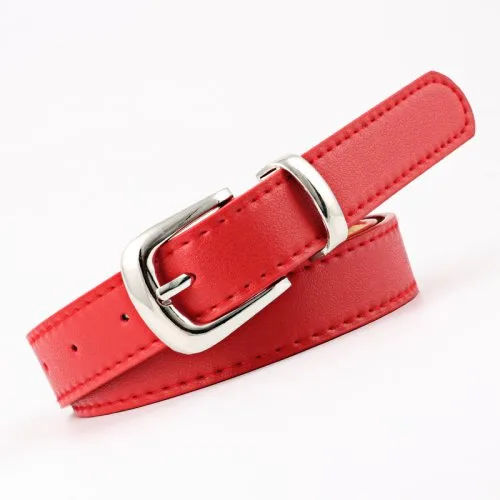 Red silver buckle