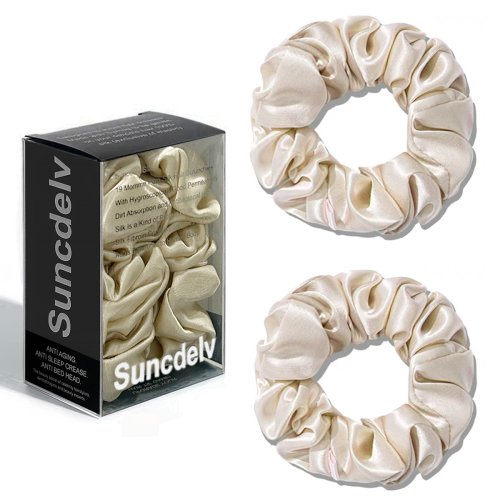 Immagine di Elastici per Capelli in Seta Naturale - Set da 2 Pezzi