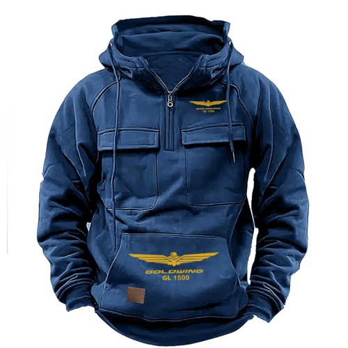 Image de Sweat à Capuche Homme Honda Goldwing - Vintage Moto & Polaire Épaisse