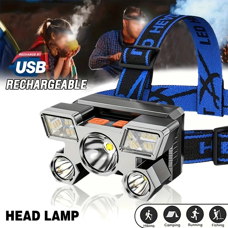 Imagen de Linterna de Cabeza Recargable Potente con 5 LED para Pesca, Camping, Caza y Senderismo - Linterna Frontal Nitecore de Alta Duración