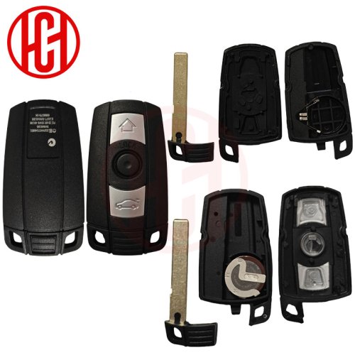 Immagine di Custodia Chiave Intelligente con 3 Pulsanti e Lama per BMW X5, X6, E61, E90, E82, E70, E71, E87, E88, E89, Serie 1, 3, 5, 6 – Portachiavi Auto Remoto Sostitutivo